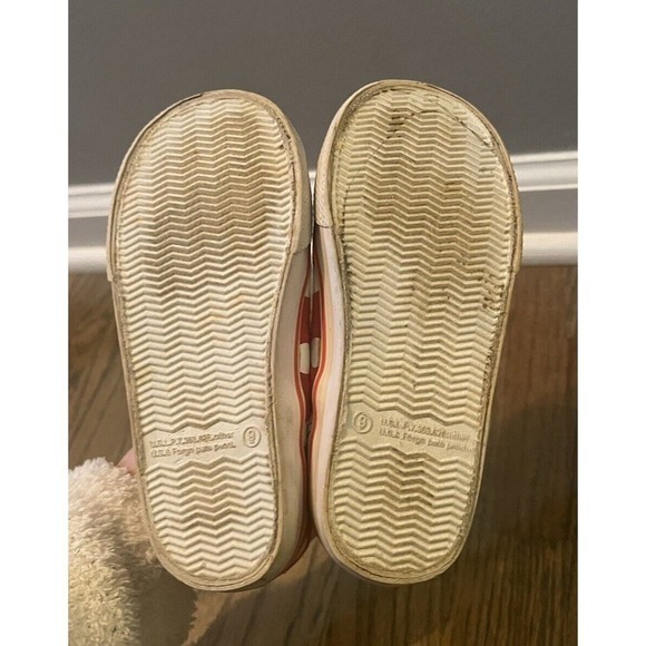 Disney Minnie Mouse Slip On Sneaker Shoes Red And White Polka Dot Sz 9 Girls‎ - Picture 5 of 6